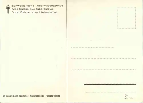 Tessinerin - schweiz. Tuberkolosespende -78970