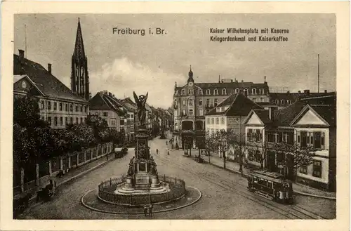 Freiburg i.Br., Kaiser Wilhelmsplatz mit Kaserne, Kriegerdenkmal -358548