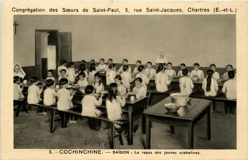 Saigon - Le repas des jeunes orphelines -80366