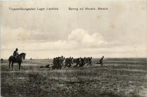 Lager Lechfeld, Truppenübungsplatz, Sprung auf Marsch, Marsch -357908