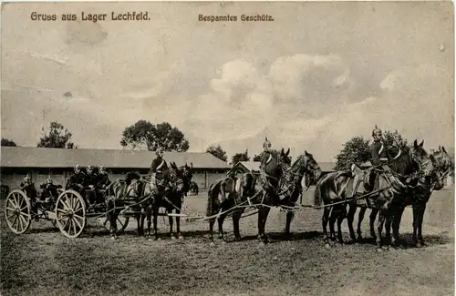 Lager Lechfeld, Grüsse, Bespanntes Geschütz -358816