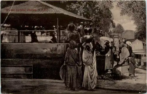 Women Carrying Chattles of Water -79468