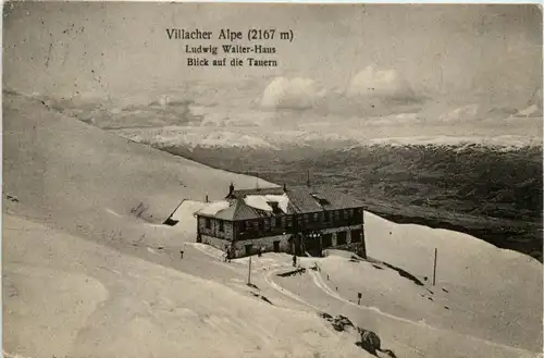 Villach - Villacher Alpe, Ludwig Walter-Haus, Blick auf die Tauern -323724