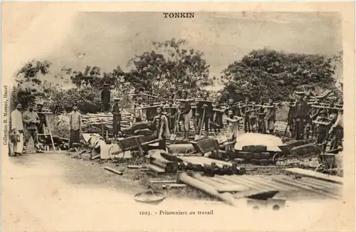 Tonkin - Prisonniers au travail -80140
