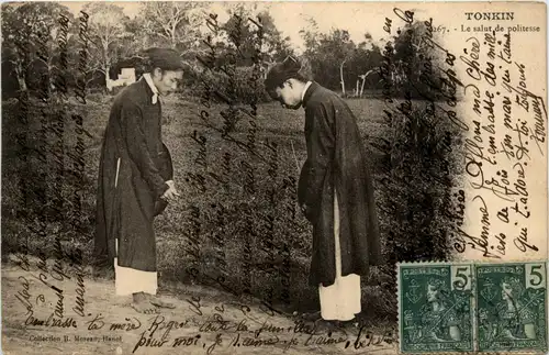 Tonkin - Le salut de politesse -80200