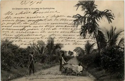 Chemin dans la brousse de Cochinchine -80490