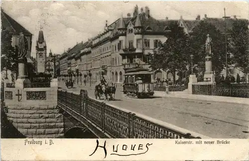 Freiburg i.Br., Kaiserstrasse mit neuer Brücke -359166