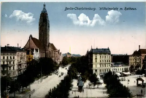 Berlin-Charlottenburg - Wilhelmsplatz mit Rathaus -328590