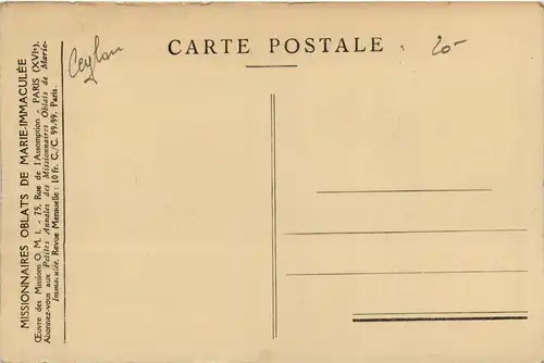 Missions de Ceylan - Ceylon -81360