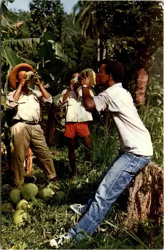 Martinique - Drinking coconut milk -81790