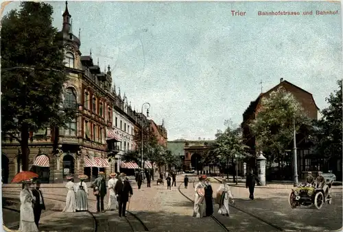 Trier, Bahnhofstrasse und Bahnhof -358910