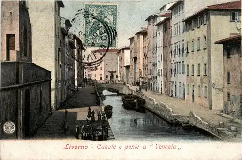 Livorno - Canale e ponte a Venezia -82782