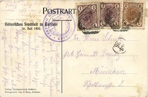 Kufstein/Tirol - Historisches Stadtfest 16 Juli 1905 -329882