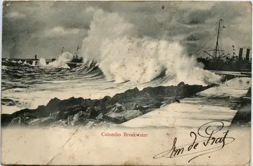 Colombo Breakwater - Ceylon -81388