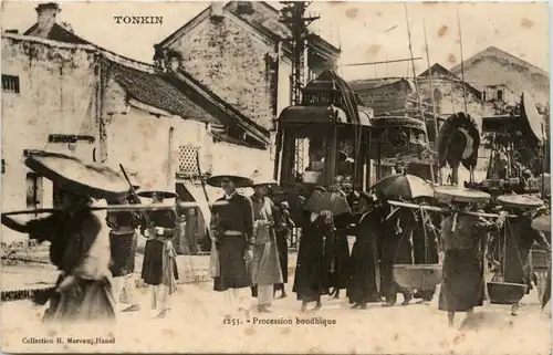 Tonkin - Procession boudhique -79898