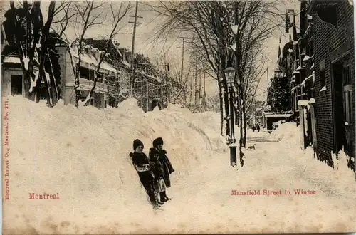 Montreal - Mansfield Street in Winter -81162