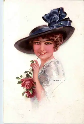 Frau - Künstlerkarte -405502