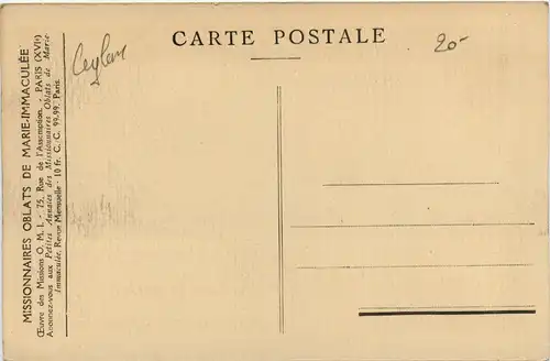 Missions de Ceylan - Ceylon -81362