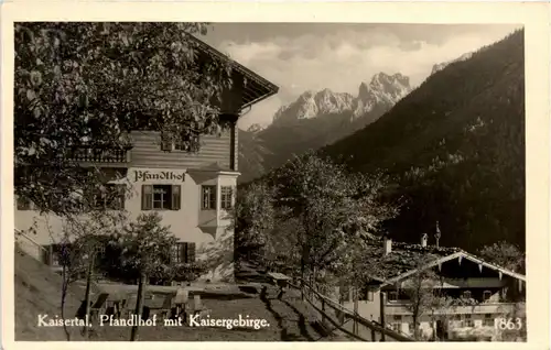 Kaisergebirge - Pfandlhof mit Kaisergebirge -329190