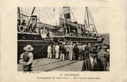 Salonique - Embarquement de soldats Grecs -429982