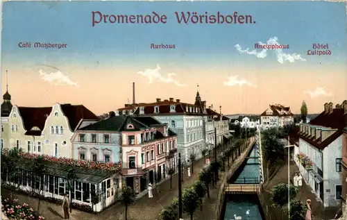 Bayern/Allgaü - Bad Wörishofen, Promenade, Cafe Matzberger, Kurhaus, Kneipphaus, Hotel Luitpold -333654