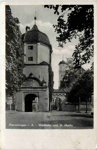 Bayern/Allgäu - Memmingen - Westertor und St. Martin -334148