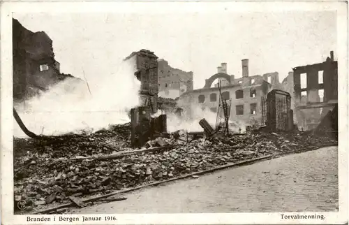 Norge - Branden i Bergen 1916 -432954
