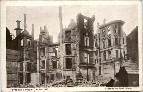 Norge - Branden i Bergen 1916 -432958