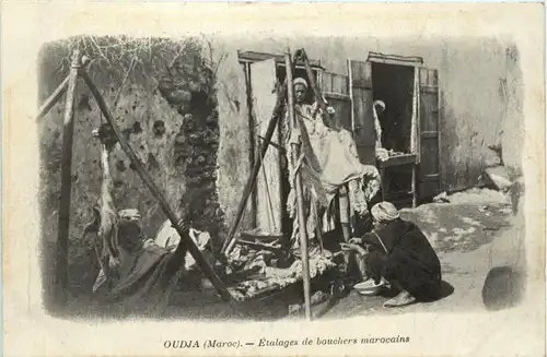Oudja - Etalages de bouchers marocains -434088