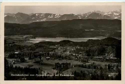Keutschachersee vom Pyramidenkogel mit Karawanken -327564