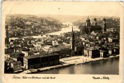 Passau, Bayern - Blick vom Oberhaus auf die Stadt -327894