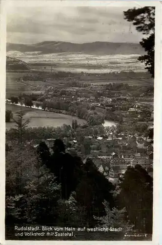 Rudolstadt, Blick vom Hain auf westliche Stadt -359476