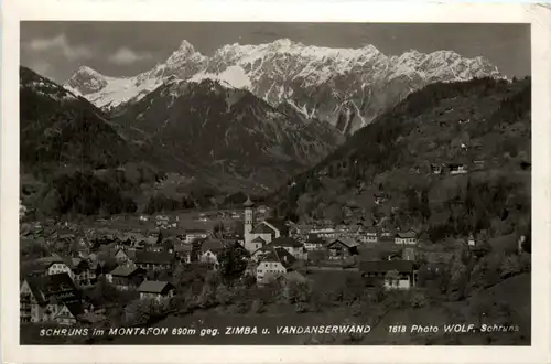 Schruns mi Montafon geg. Zimba u. Vandanserwand -359864