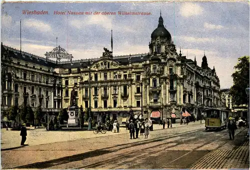 Wiesbaden, Hotel Nassau mit der oberen Wilhelmstrasse -360014