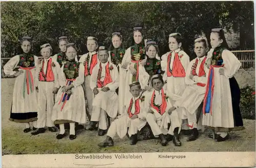 Schwäbischers Volksleben, kindergruppe, Tübingen -361496