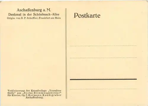 Aschaffenburg, Denkmal in der Schönbusch-Allee -361226