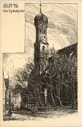 Ulm. die Spitalkirche -361614
