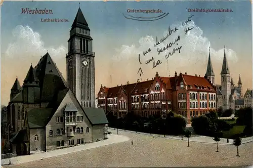 Wiesbaden, Lutherkirche, Gutenbergschule, Dreifaltigkeitskirche -359980