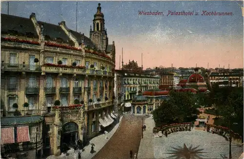 Wiesbaden, Palasthotel mit Kochbrunnen -360020