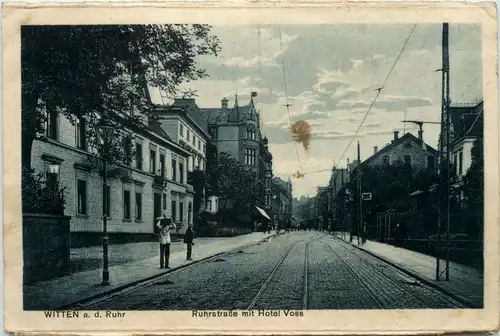 Witten a.d. Ruhr, Ruhrstrasse mit Hotel Voss -360874