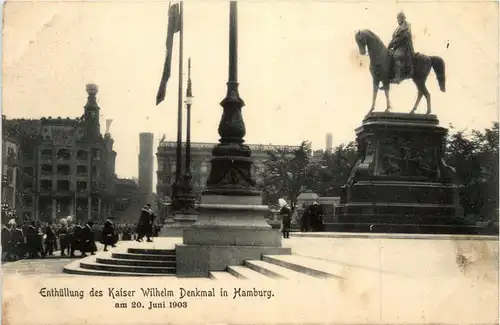 Hamburg - Enthüllung des Kaiser Wilhelm Denkmal 1903 -408434