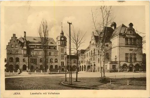 Jena, Lesehalle mit Volkshaus -361590