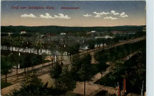 Gruss vom Schiessplatz Wahn, Barackenlager -360890