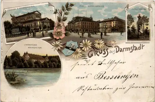 Gruss aus Darmstadt - Litho -437192