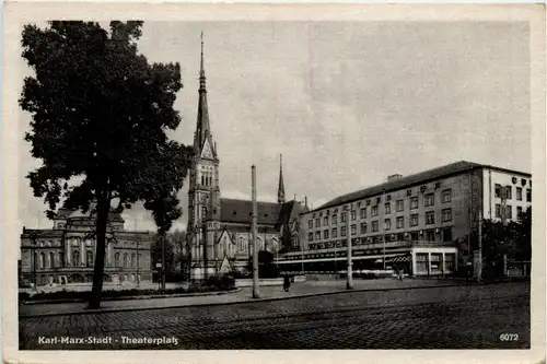 Karl-Marx-Stadt - Theaterplatz -437778