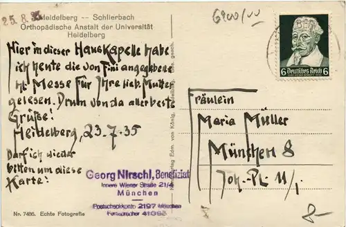 Heidelberg - Schlierbach - Orthopädische Anstalt -408928