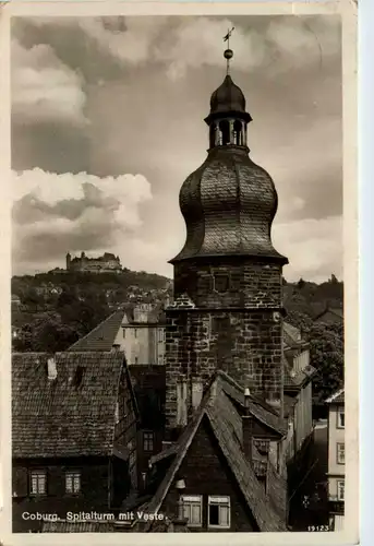 Coburg - Spitalturm mit Veste -438218