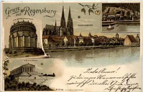 Gruss aus Regensburg - Litho -437322