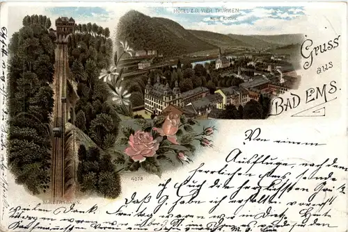 Gruss aus Bad Ems - Litho -437150