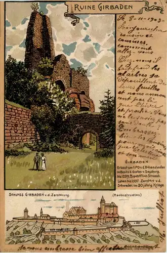 Ruine Girbaden - Litho -437422